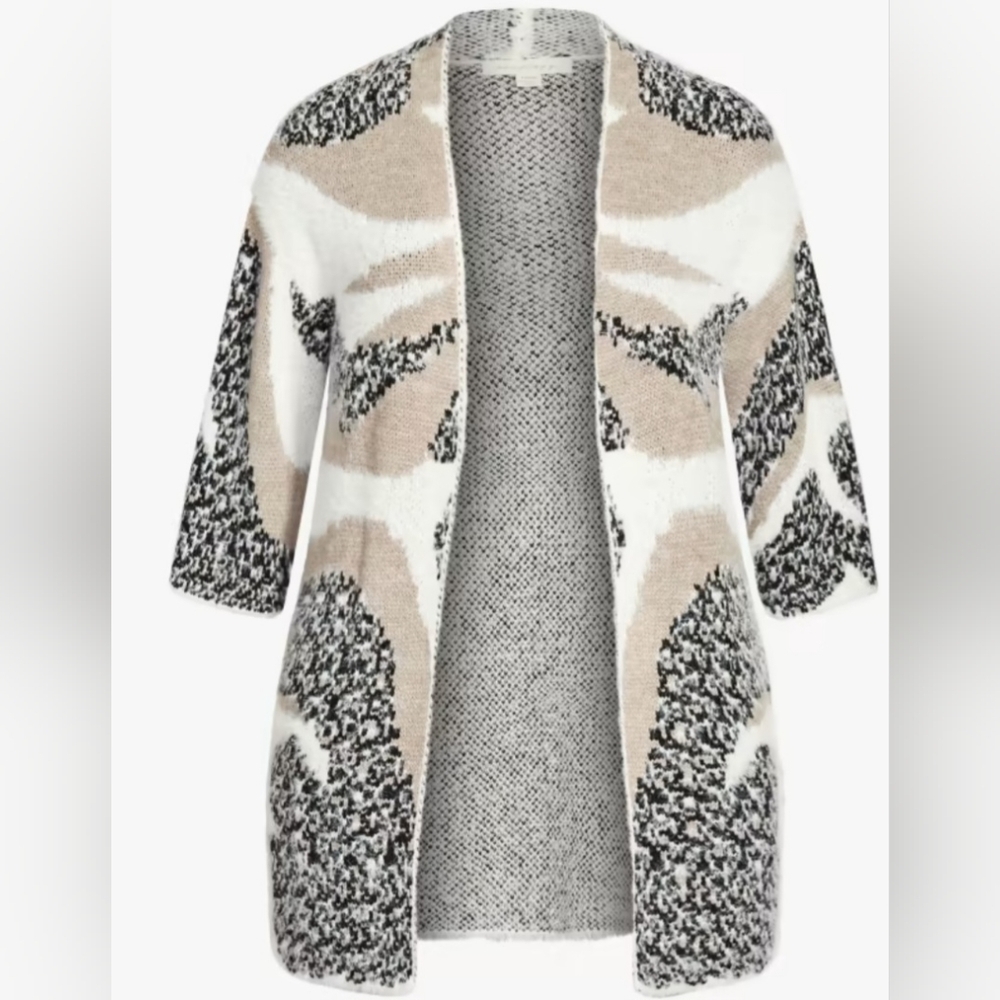 City Chic Aveology Laila Open Front‎ Coatigan Sweater